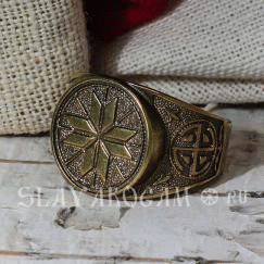 Славянское кольцо Крест Сварога