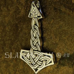Скандинавский Молот с символом Валькнут